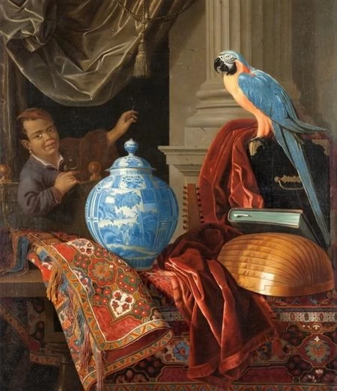 Natura morta con vaso in maiolica di Frankfurter - Historisches Museum di Francoforte